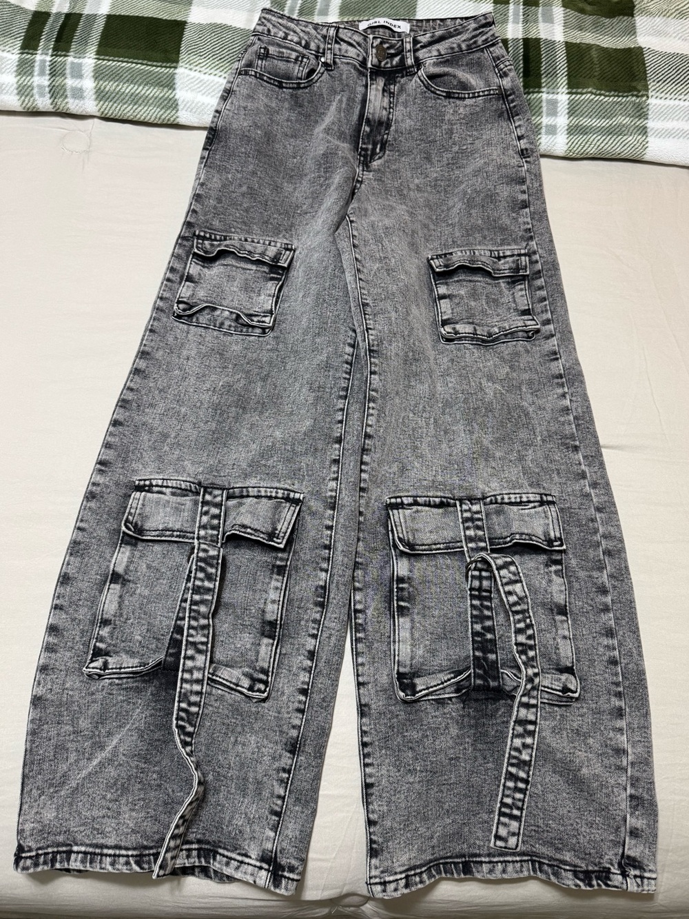 Girl Index Baggy Cargo Jeans